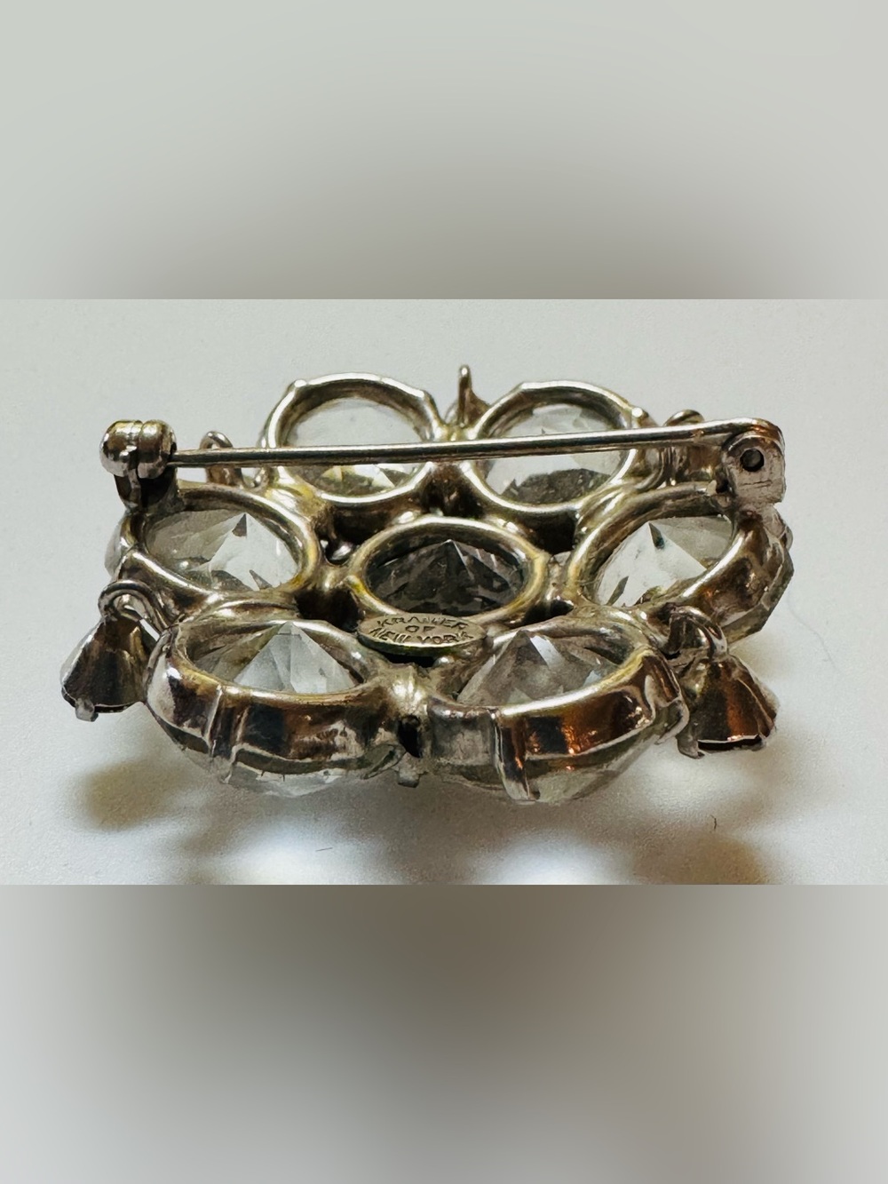 Kramer Rhinestone Cluster Brooch - Picture 4 of 5
